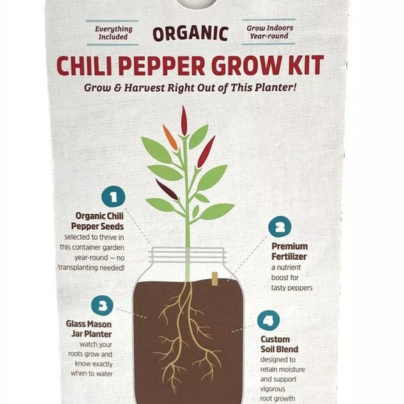 Back to the Roots Organic Chili Pepper Grow Kit - Picture 2 of 6